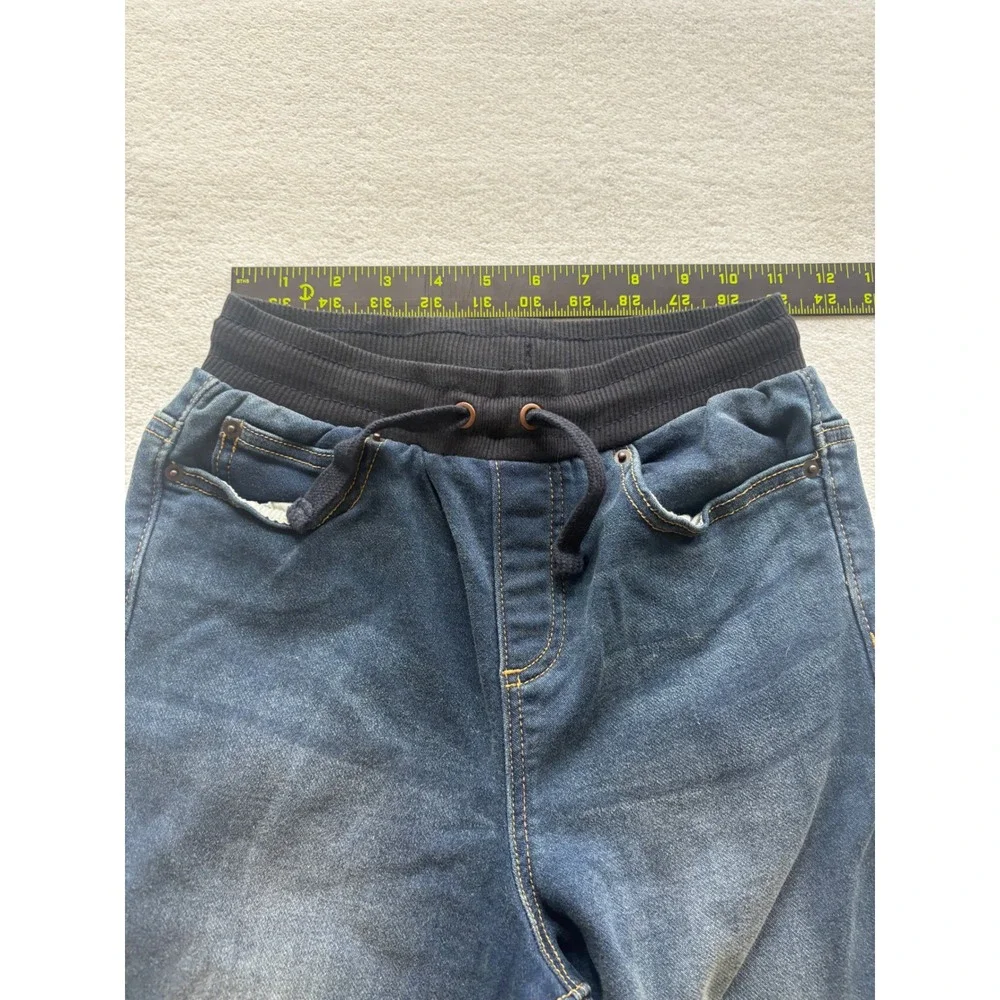 Sonoma Adaptive Jeans Kids Small Blue Elastic Waist Hook and Loop‎ Leg Openings